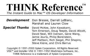 THINK Reference Copyright